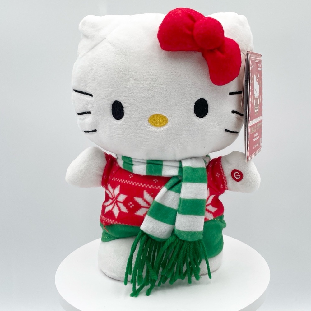Hello Kitty Animated Side Stepper Christmas Plush Holiday Decor Sanrio Waddler